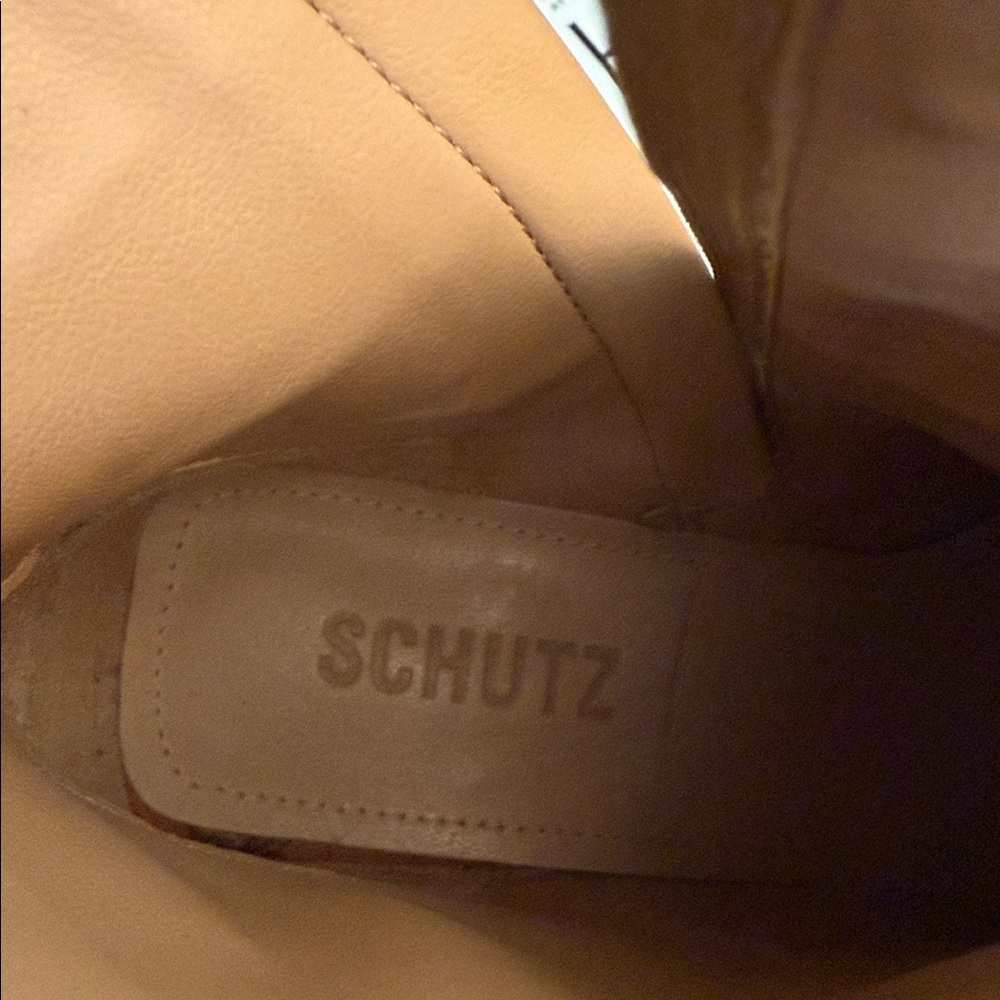 SCHUTZ Metallic Gold Ankle Booties - Picture 6 of 6